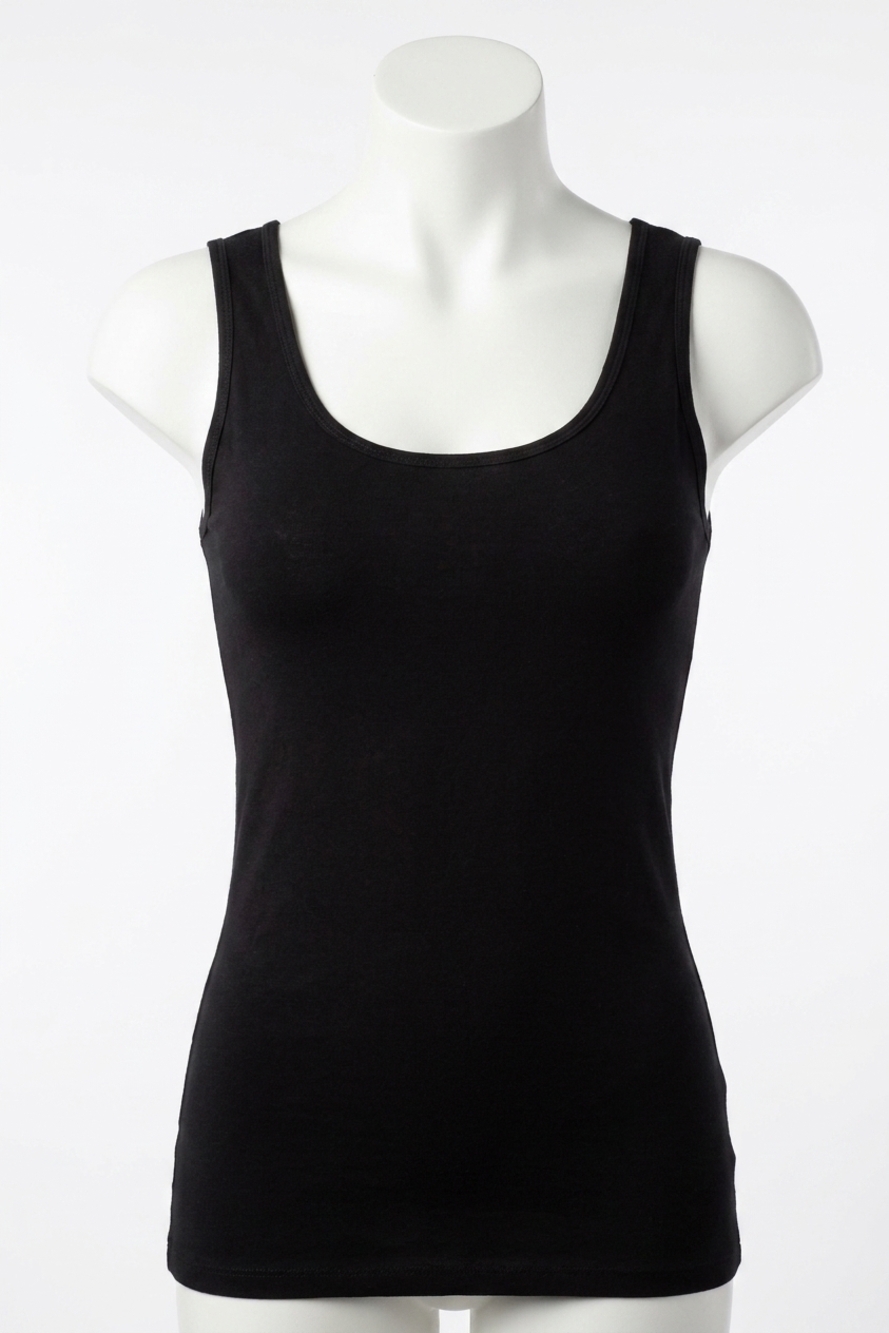 NEW FRENCH KYSS bra-friendly tank top in black